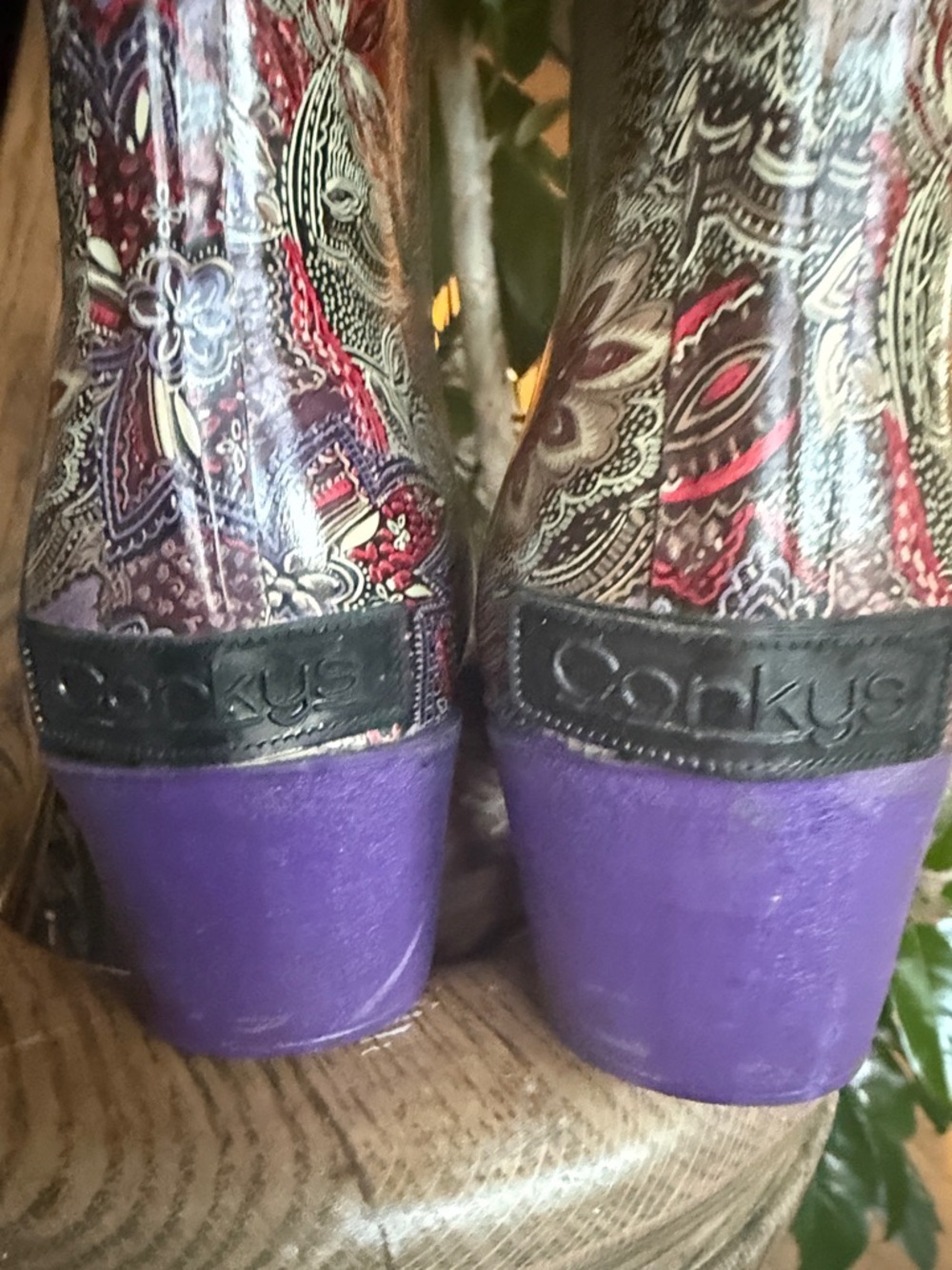 CORKYS Ladies size 6 western rubber boot excellent condition Paisley print - Picture 4 of 9